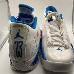 Nike Air Jordan Retro 14 Neptune Blue 467798-107 Size 7Y Basketball Shoes